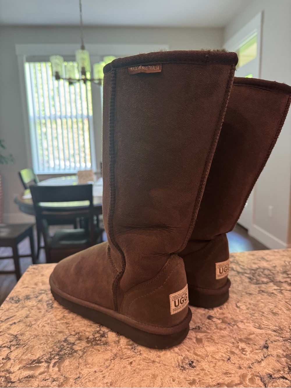 UGG Tall Suede Boots in Dark Brown